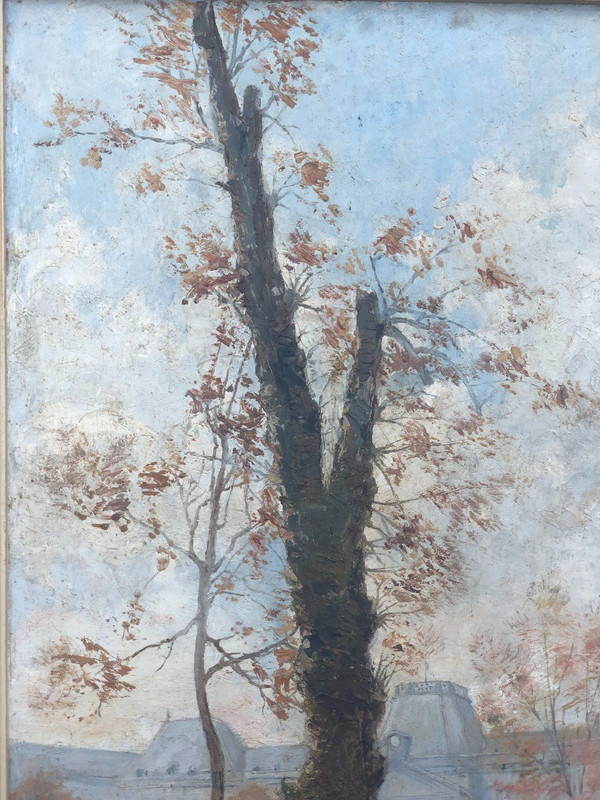 Tableau - Peinture Sur Panneau Vue Du Château De Fontainebleau