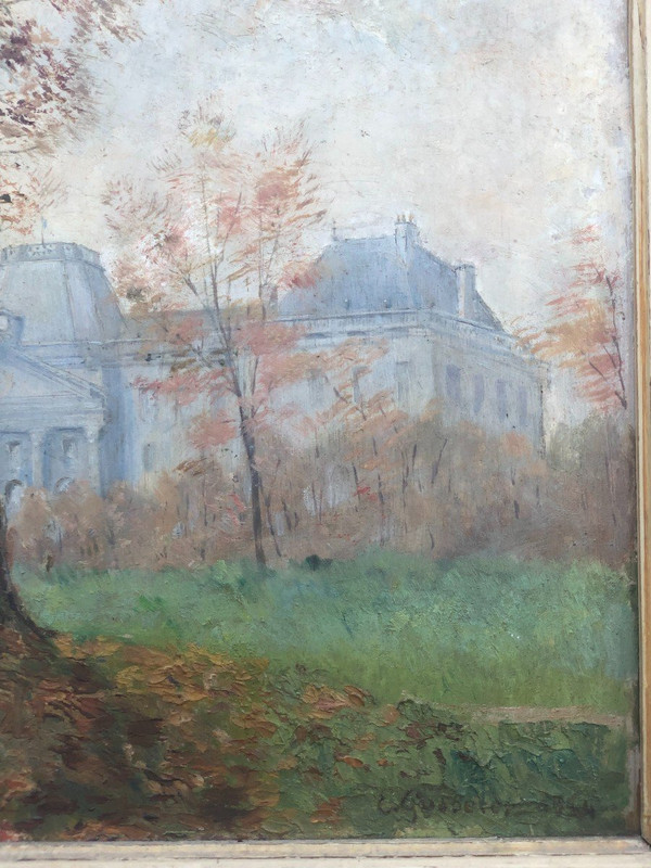 Tableau - Peinture Sur Panneau Vue Du Château De Fontainebleau