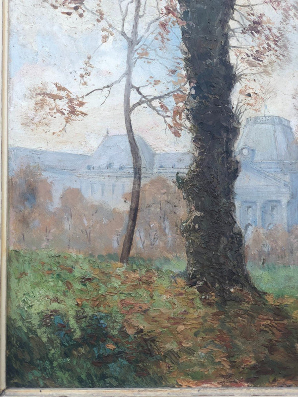 Tableau - Peinture Sur Panneau Vue Du Château De Fontainebleau