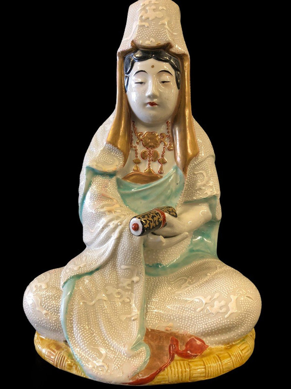 Buddha Aus Japan Porzellan Ende 19. oder Anfang 20.