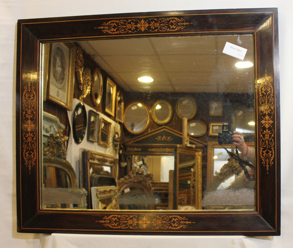 "Charles X Rosewood And Marquetry Mirror 72 X 86 Cm"