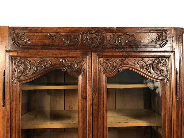 Louis XV-style Provencal armoire converted into a display case, 19th century