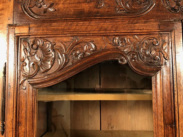 Louis XV-style Provencal armoire converted into a display case, 19th century