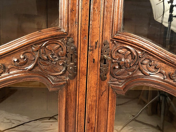 Louis XV-style Provencal armoire converted into a display case, 19th century