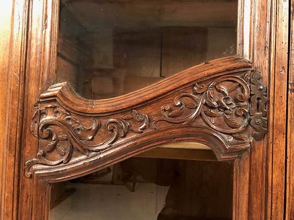 Louis XV-style Provencal armoire converted into a display case, 19th century