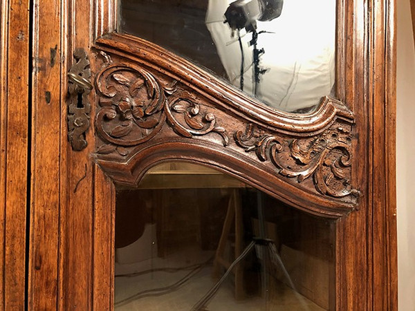 Louis XV-style Provencal armoire converted into a display case, 19th century