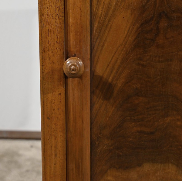 Small walnut bedside cabinet - Late 19th century