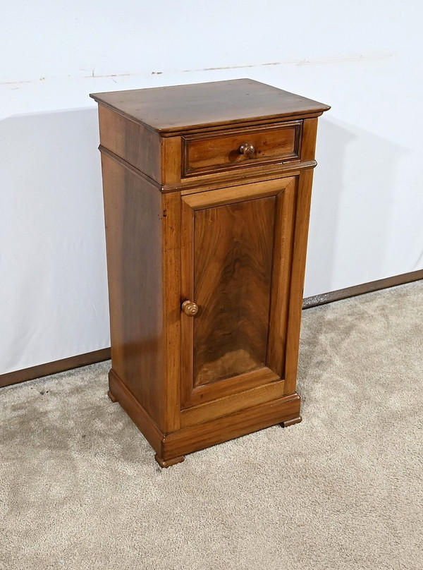 Small walnut bedside cabinet - Late 19th century