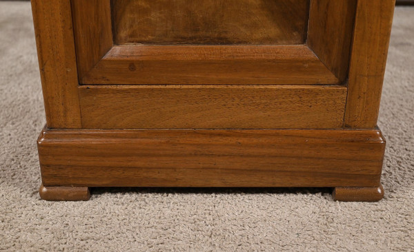 Small walnut bedside cabinet - Late 19th century