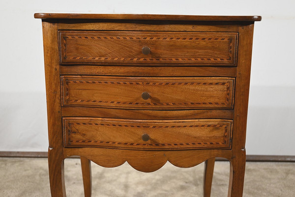 Petite Commode Chiffonnière en Noyer, style Louis XV – fin XIXe