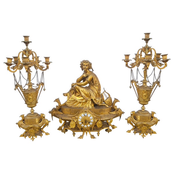 Picard, Muse de la musique, Gilded bronze trim, 19th century