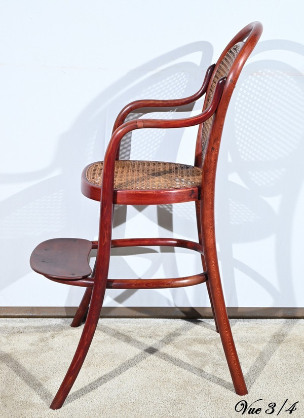 Beech high chair n°12303, stamped Thonet - Early 20th century