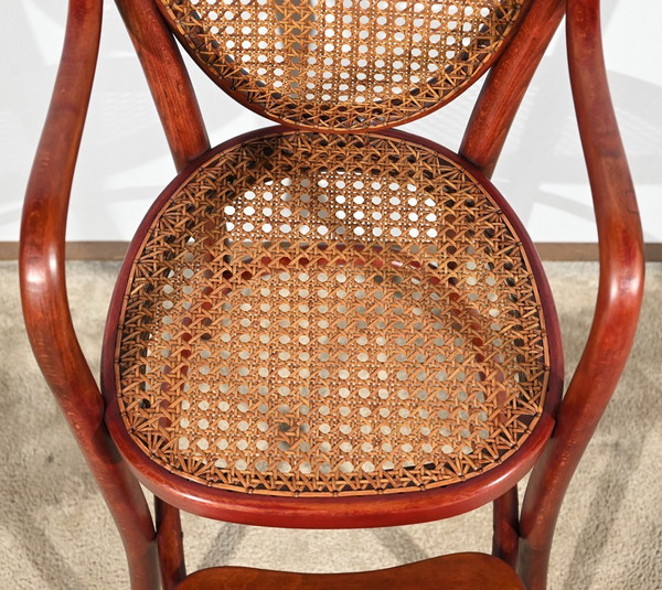 Beech high chair n°12303, stamped Thonet - Early 20th century