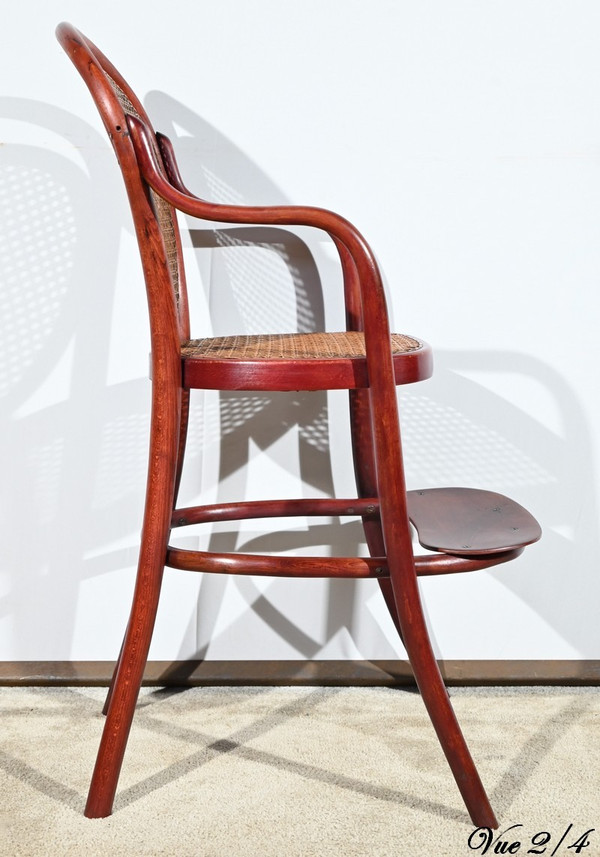 Beech high chair n°12303, stamped Thonet - Early 20th century