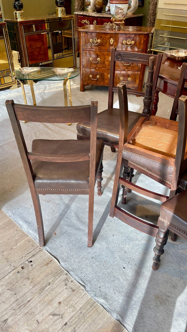 Suite de 6 chaises, XIXe siècle 