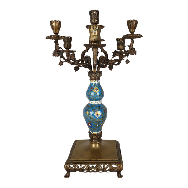 Porcelain And Bronze Candelabra, Japonism, 19th Century