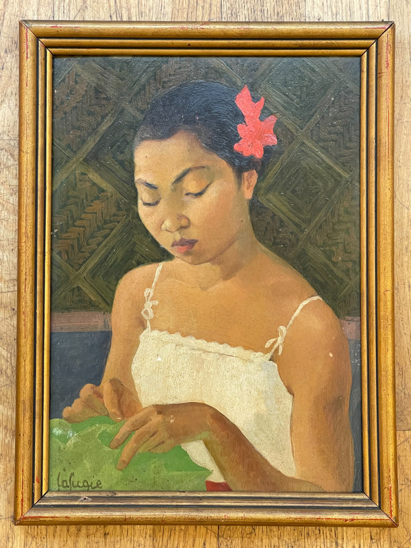  LAFUGIE Léa (1890-1972), portrait of a young Cambodian woman