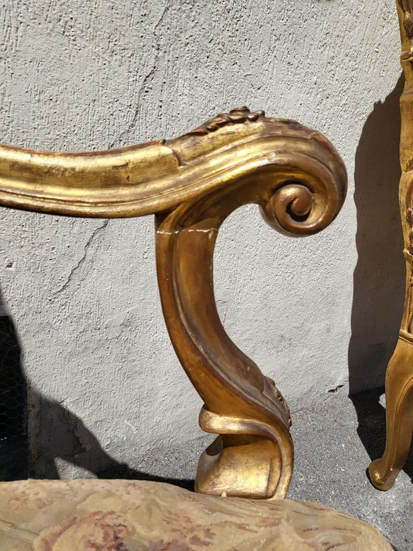 Pair Of Louis XV Armchairs, Venice, Late 19th Early 20th Century