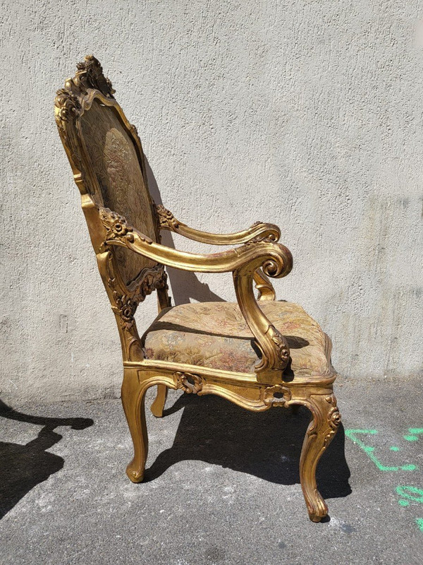 Pair Of Louis XV Armchairs, Venice, Late 19th Early 20th Century