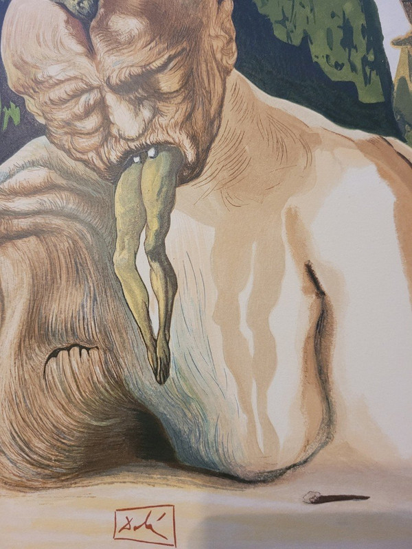 "a Devil Logician", Lithograph, Dali, 20th Century