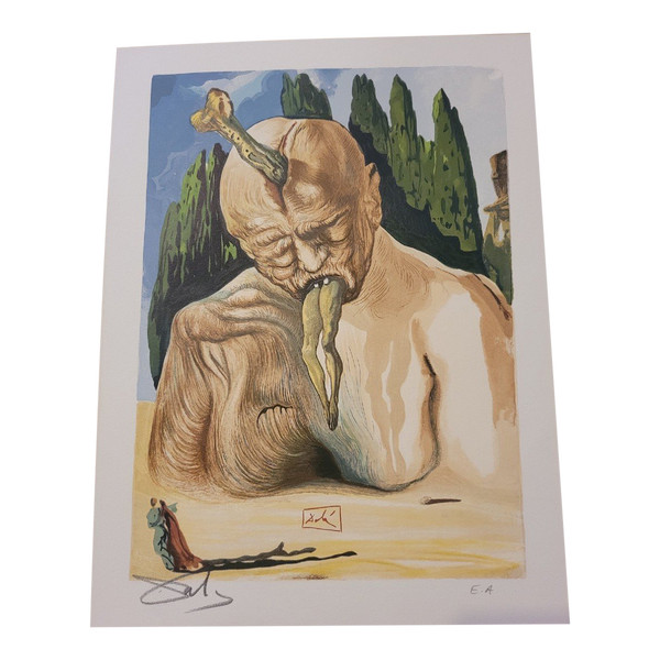 "a Devil Logician", Lithograph, Dali, 20th Century