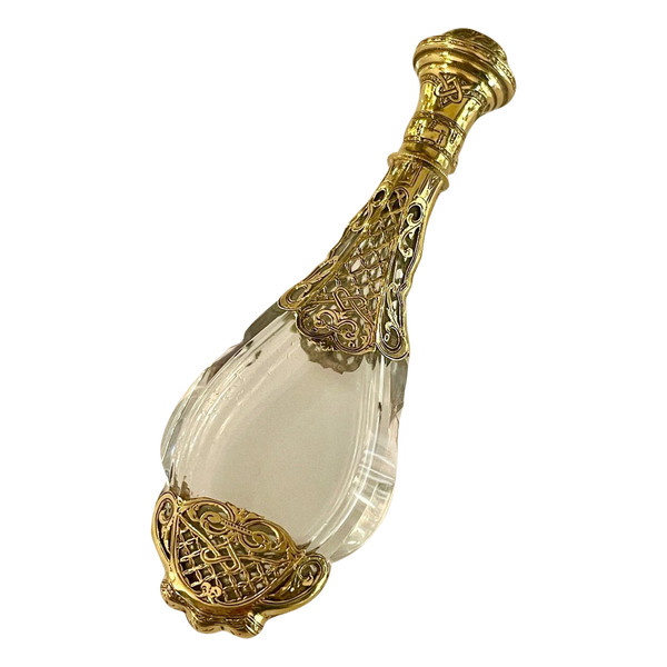 Crystal And Gold Salt Bottle