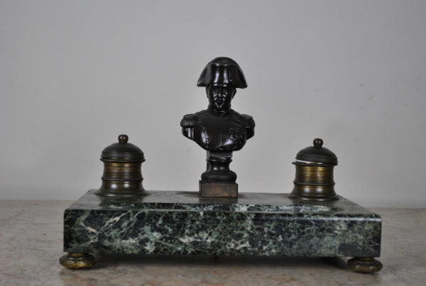 Napoleon marble inkwell, 19th century