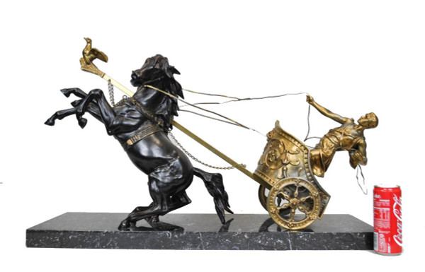 Roman Chariot, Domenech Pfeffer, Late 19th Century Sculpture