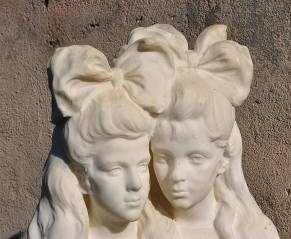 *Offre spéciale *Busts Of Young Women, Carrara Marble, Late 19th Century