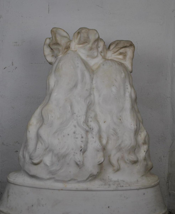 *Offre spéciale *Busts Of Young Women, Carrara Marble, Late 19th Century