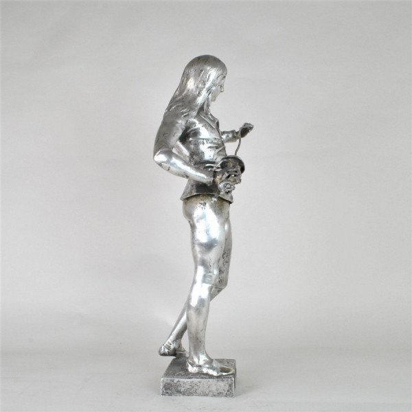 E Laporte, 1st Arms, Signed Silver Bronze, 19th Century