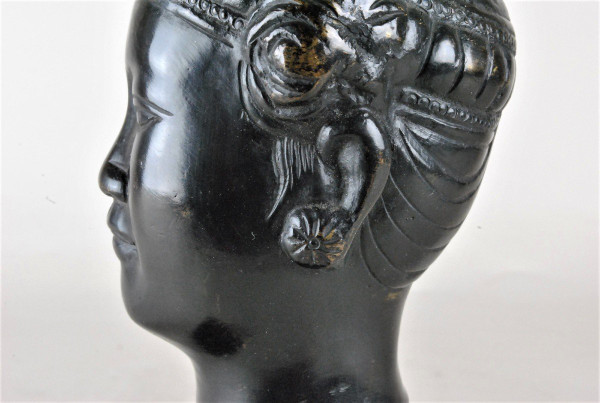 Hanoi School, Head Of A Woman, Bronze 20th Century