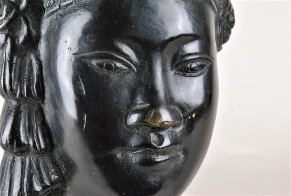 Hanoi School, Head Of A Woman, Bronze 20th Century