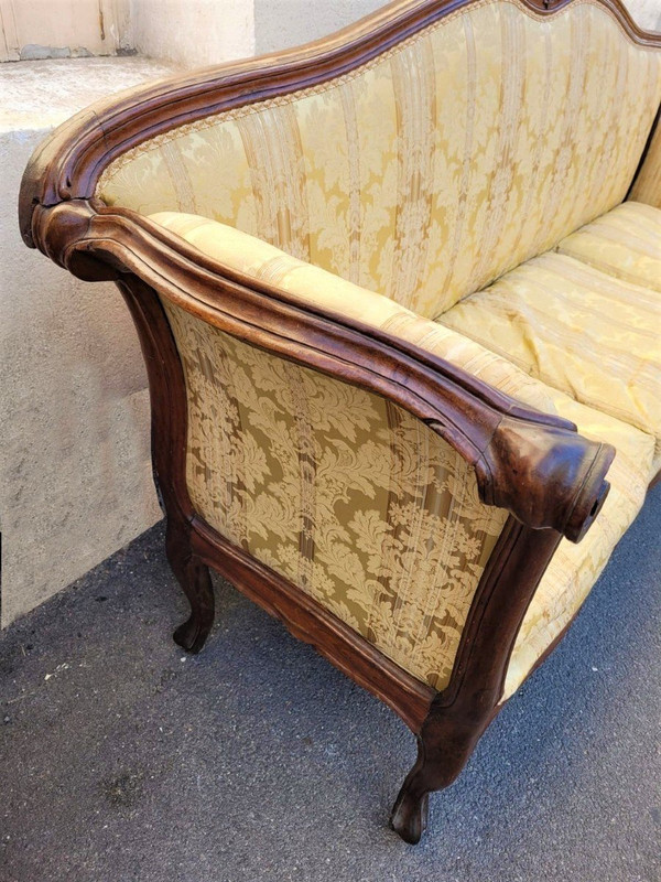 *Offre spéciale *Grande Banquette En Noyer d'époque Louis XV, XVIIIème Siècle