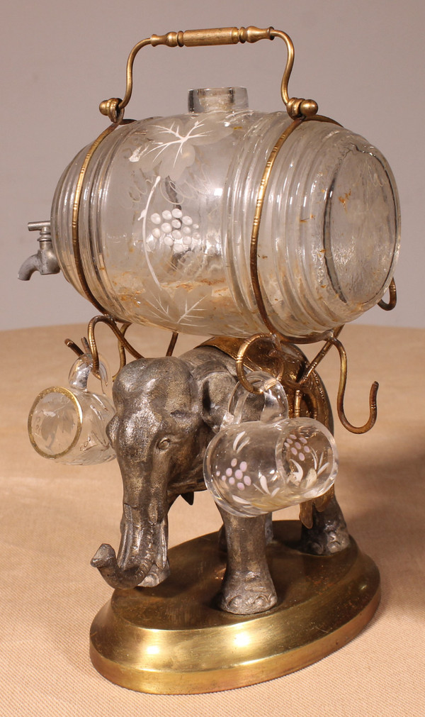 Liqueur Cellar With Elephant, Napoleon III Period 19 Century