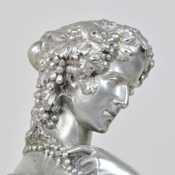 Clesinger / Collas, Pair Of Busts In Silvered Bronze, 19th Century