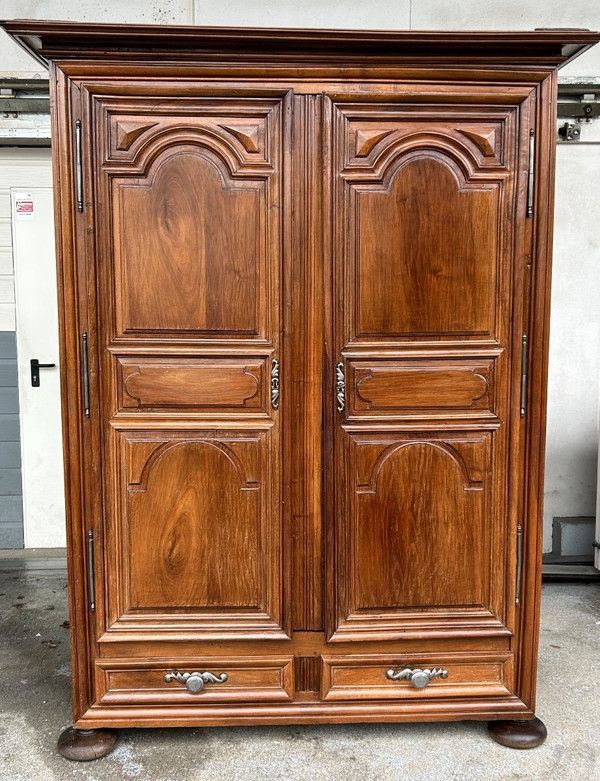 Louis XIV Wardrobe In Walnut From The 18th Century