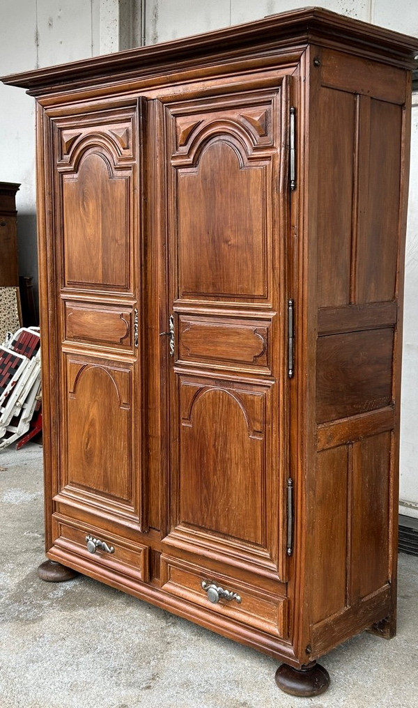 Louis XIV Wardrobe In Walnut From The 18th Century