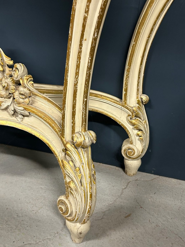 Louis XV Style Lacquered And Gilded Wood Console circa 1900