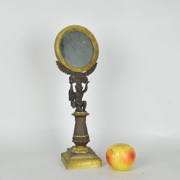 Bronze Table Mirror, Restoration Period, 19th Century