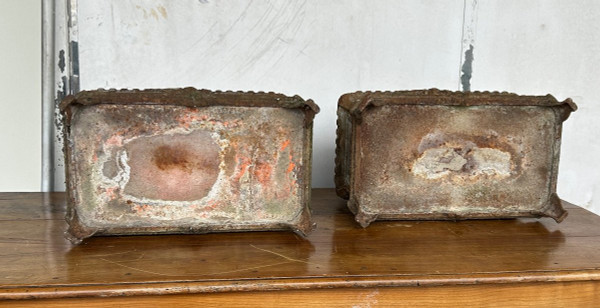 Pair Of Late 19th Century Cast Iron Planters