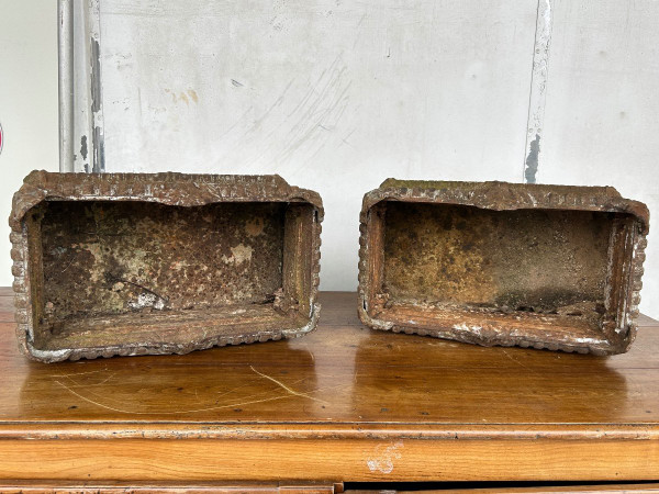 Pair Of Late 19th Century Cast Iron Planters