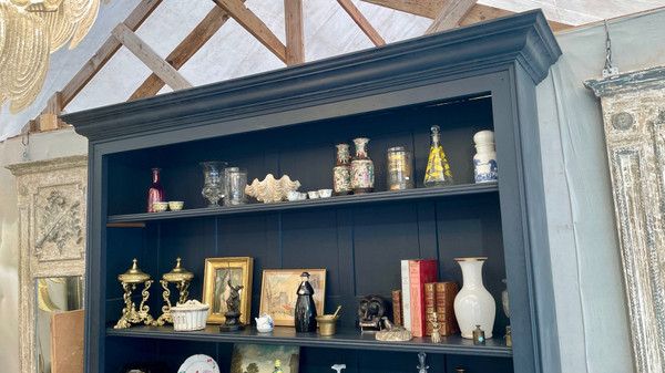 Painted Wooden Bookcase, Early 20th Century