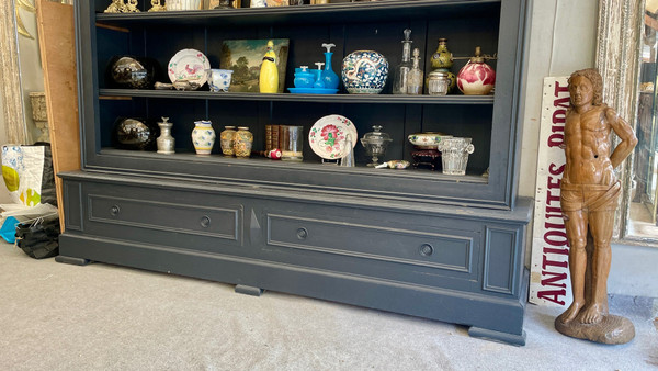 Painted Wooden Bookcase, Early 20th Century