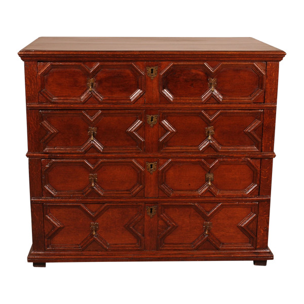 Jacobean Period Chest Of Drawers In Oak From The 17th Century