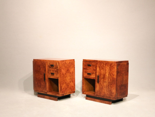 Pair of Art Deco bedside tables