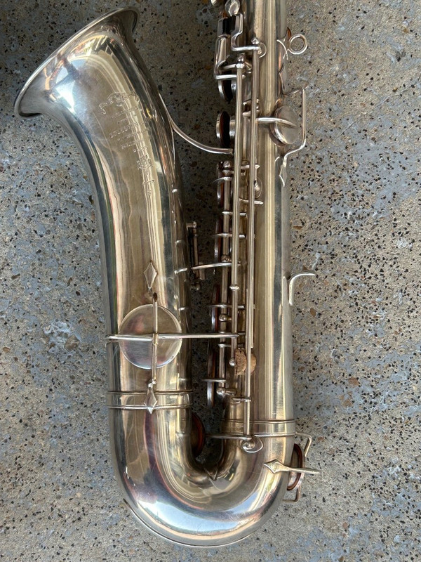 Saxophone - Saxo En Métal Argenté De Marque Couesnon & Cie Vers 1930