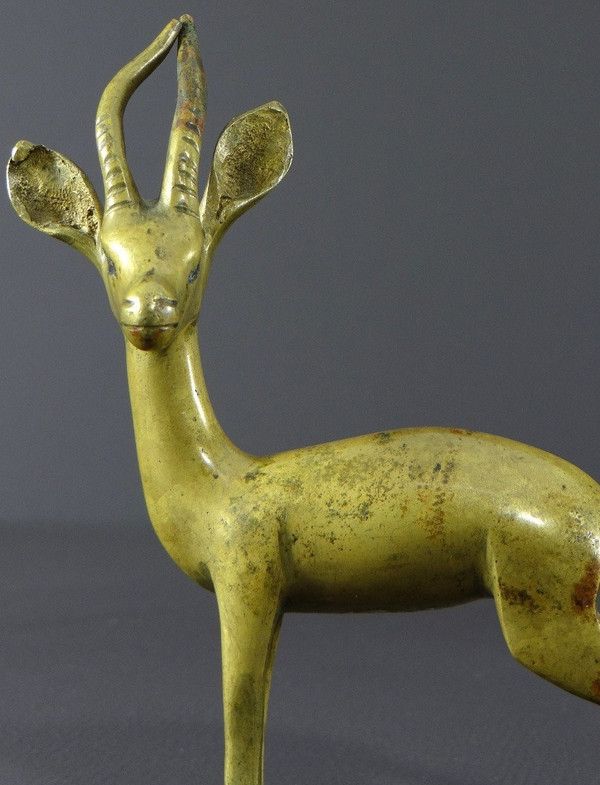 South East Asia, First Third of the 20th Century, Bronze Deer Statuette.