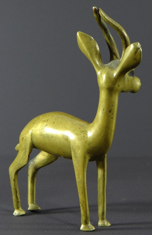 South East Asia, First Third of the 20th Century, Bronze Deer Statuette.