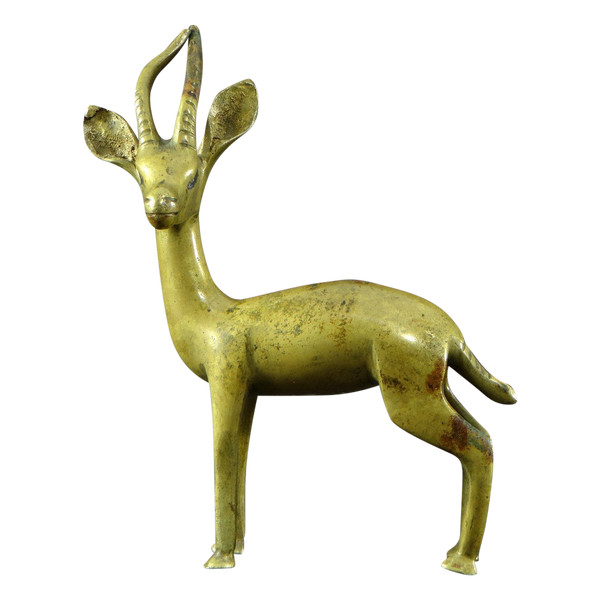 South East Asia, First Third of the 20th Century, Bronze Deer Statuette.